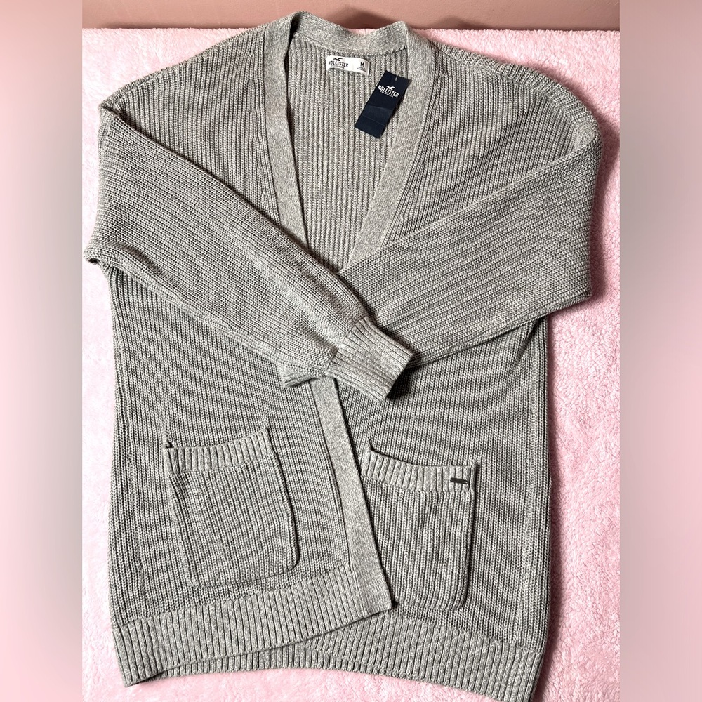 Gray Cardigan Sweater